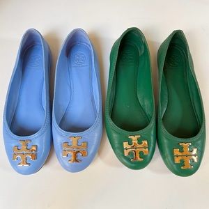 BUNDLE (2) Tory Burch Ballet Flats 7.5